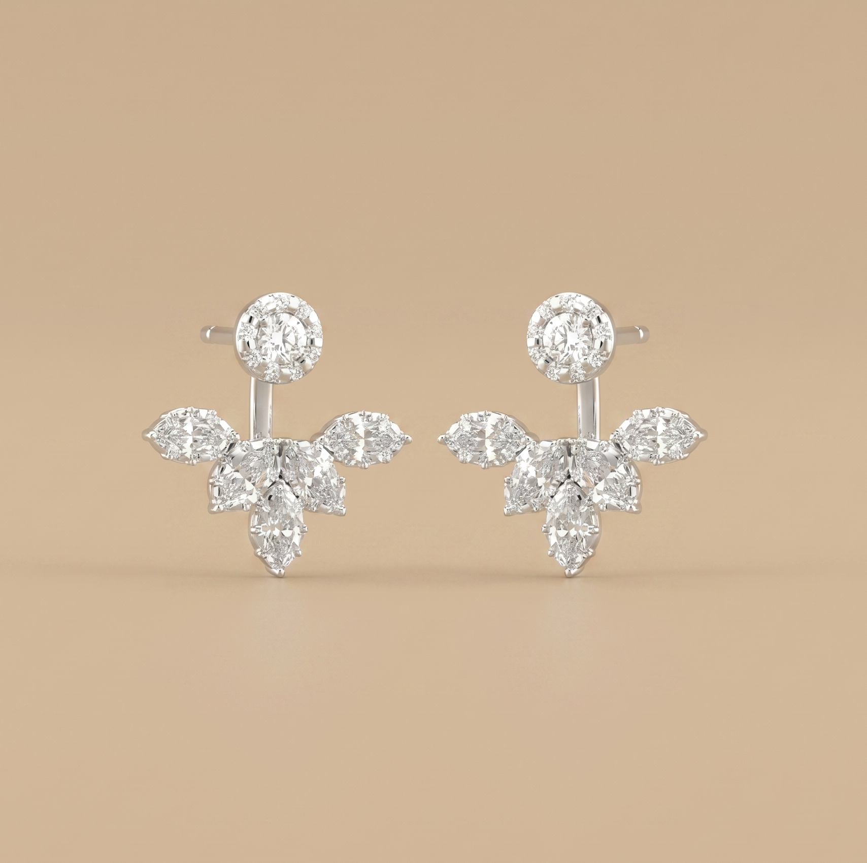 IGI-certified lab-grown diamond hanging drop earrings – lifetime exchange