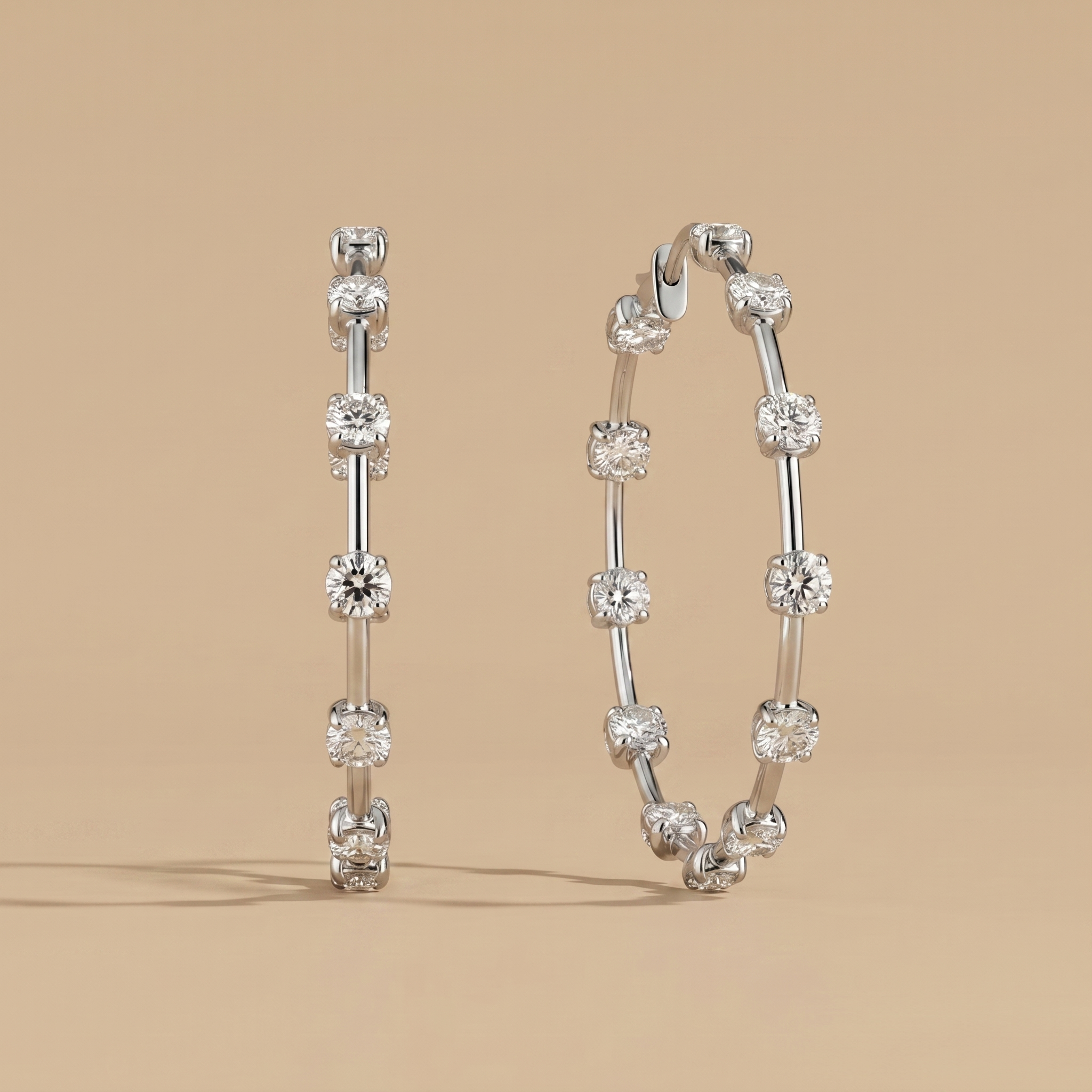 25 Cent Round Overall Earrings