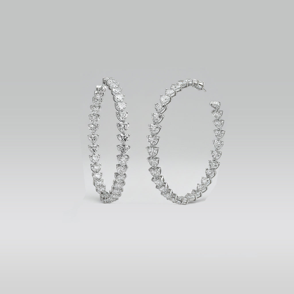 Glimmering Heart Duet Earrings