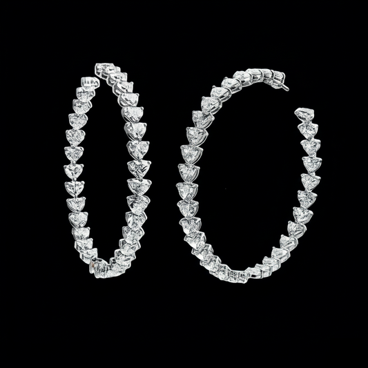 Glimmering Heart Duet Earrings