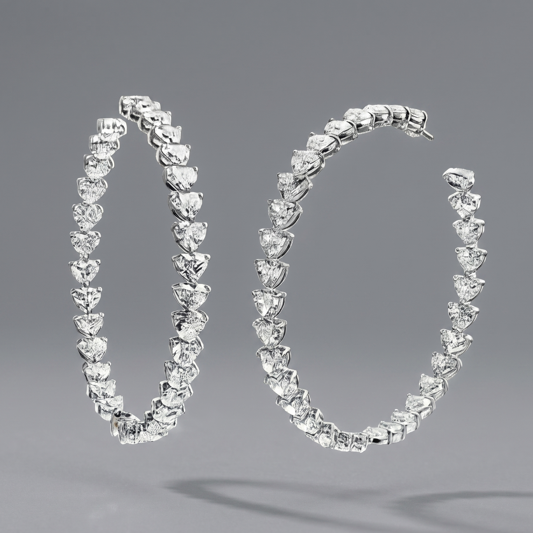 Glimmering Heart Duet Earrings