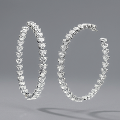 Glimmering Heart Duet Earrings