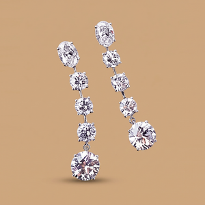 Solitaire labgrown single line danglers