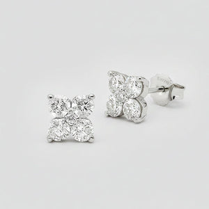 The Four-Point Round Earrings