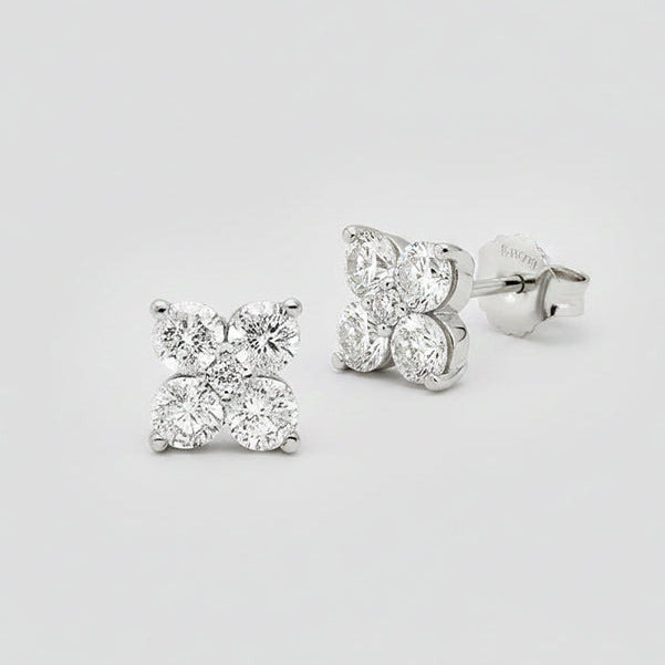 The Four-Point Round Earrings