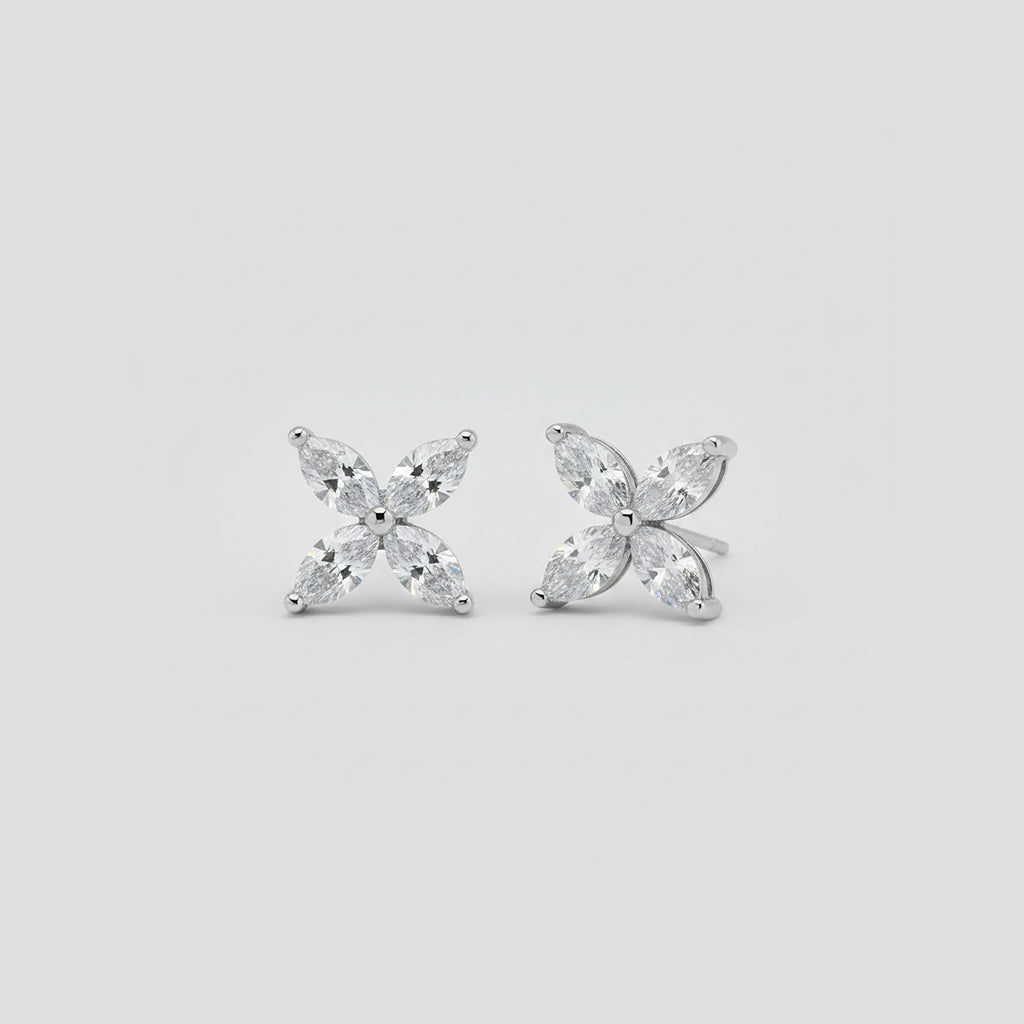 15 cent Marquise Floral Earrings