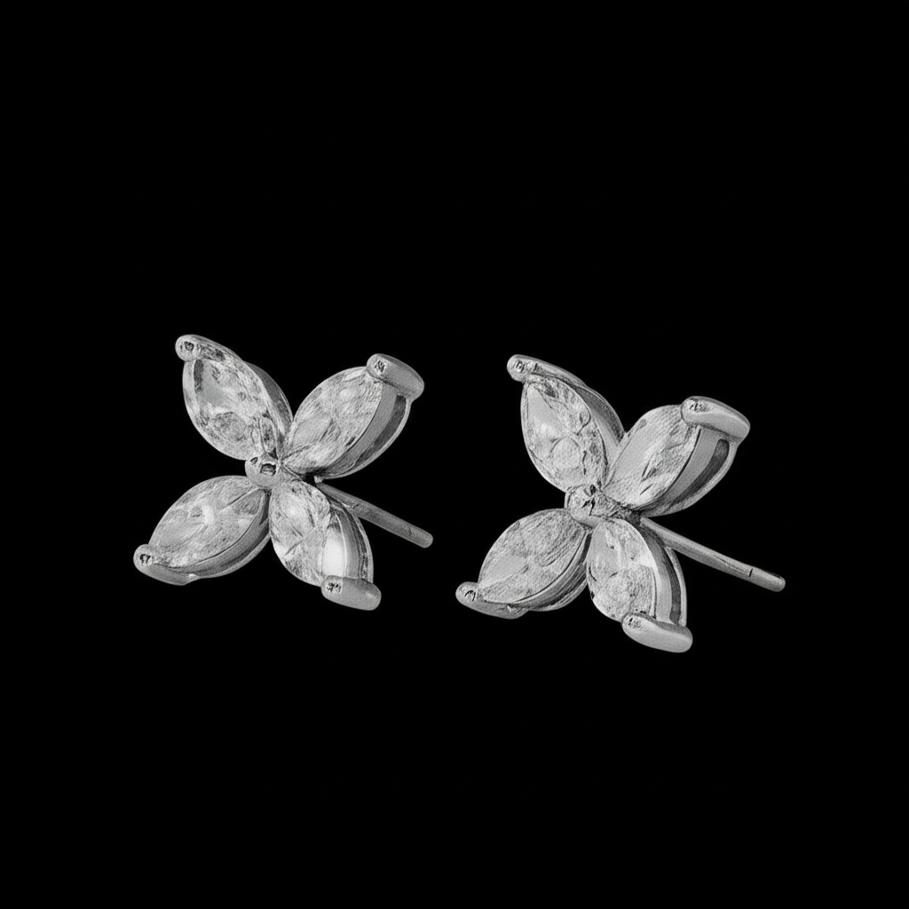 15 cent Marquise Floral Earrings
