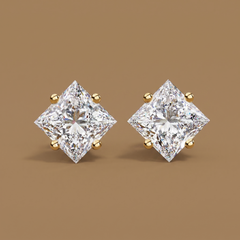 Princess Solitaire Earrings