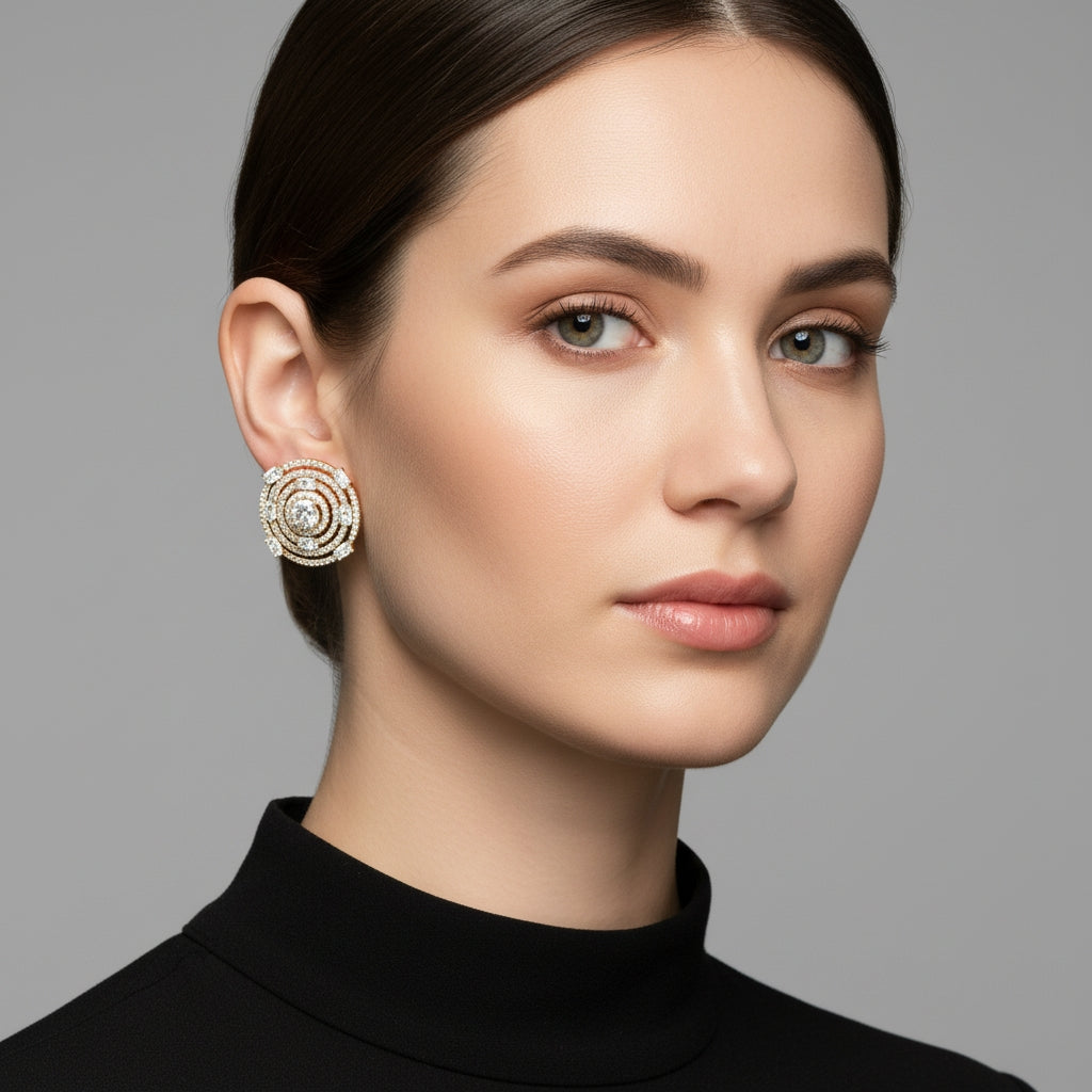 Inarra Atelier custom-made 4.19 ct lab-grown diamond stud earrings for women