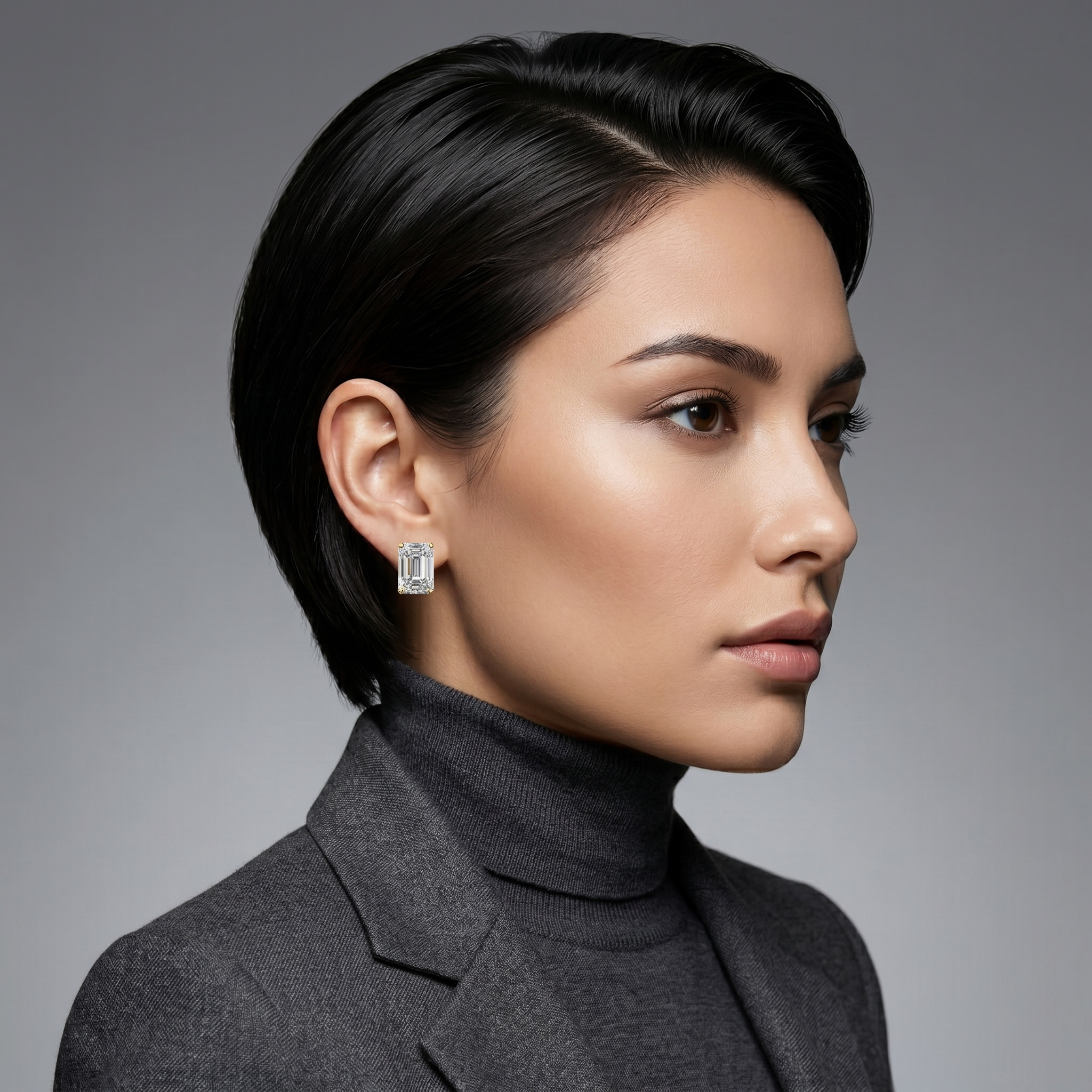Emerald Solitaire Earrings