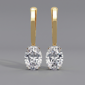 Classic Oval Solitaire Earrings