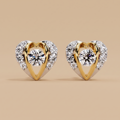 Pavé Heart Studs