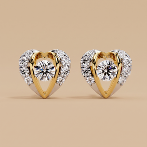 Pavé Heart Studs