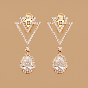 Double Triangle Pear Dangles