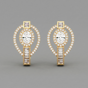 Mixed-Cut Deco Earrings