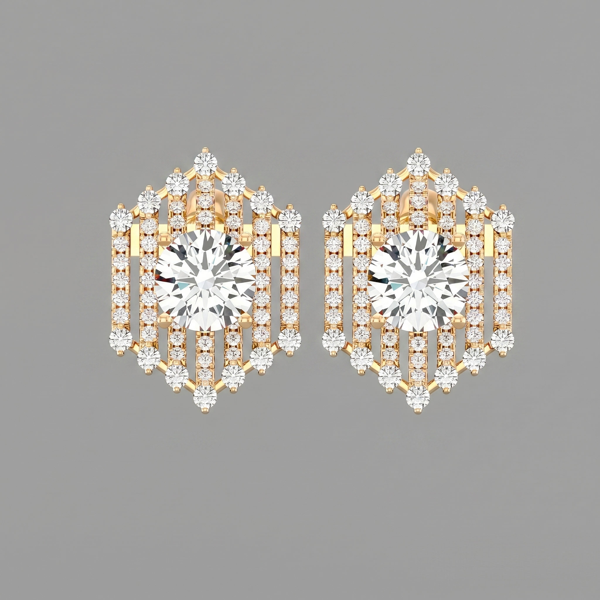 Round Cage Studs