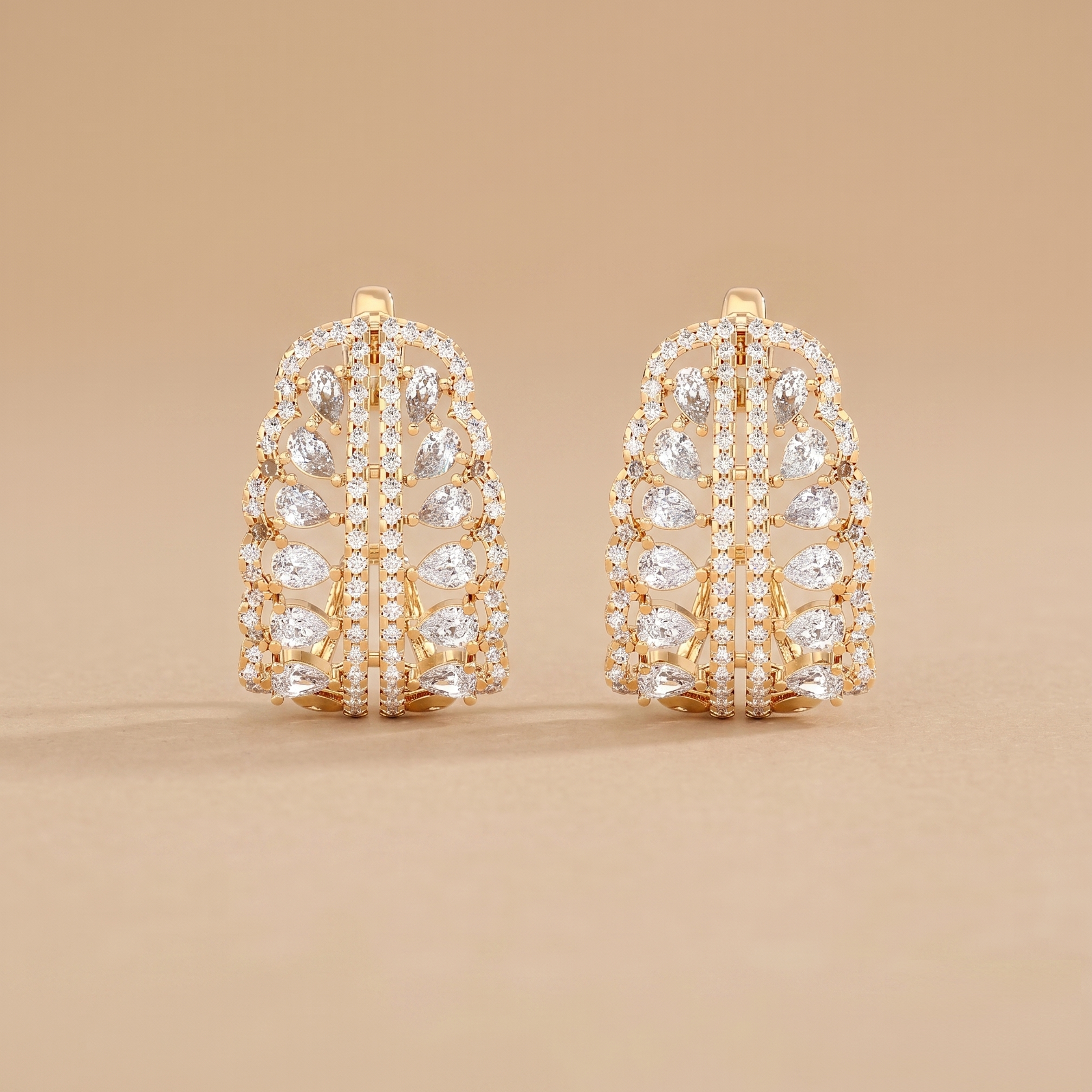 Temple Grid Earrings