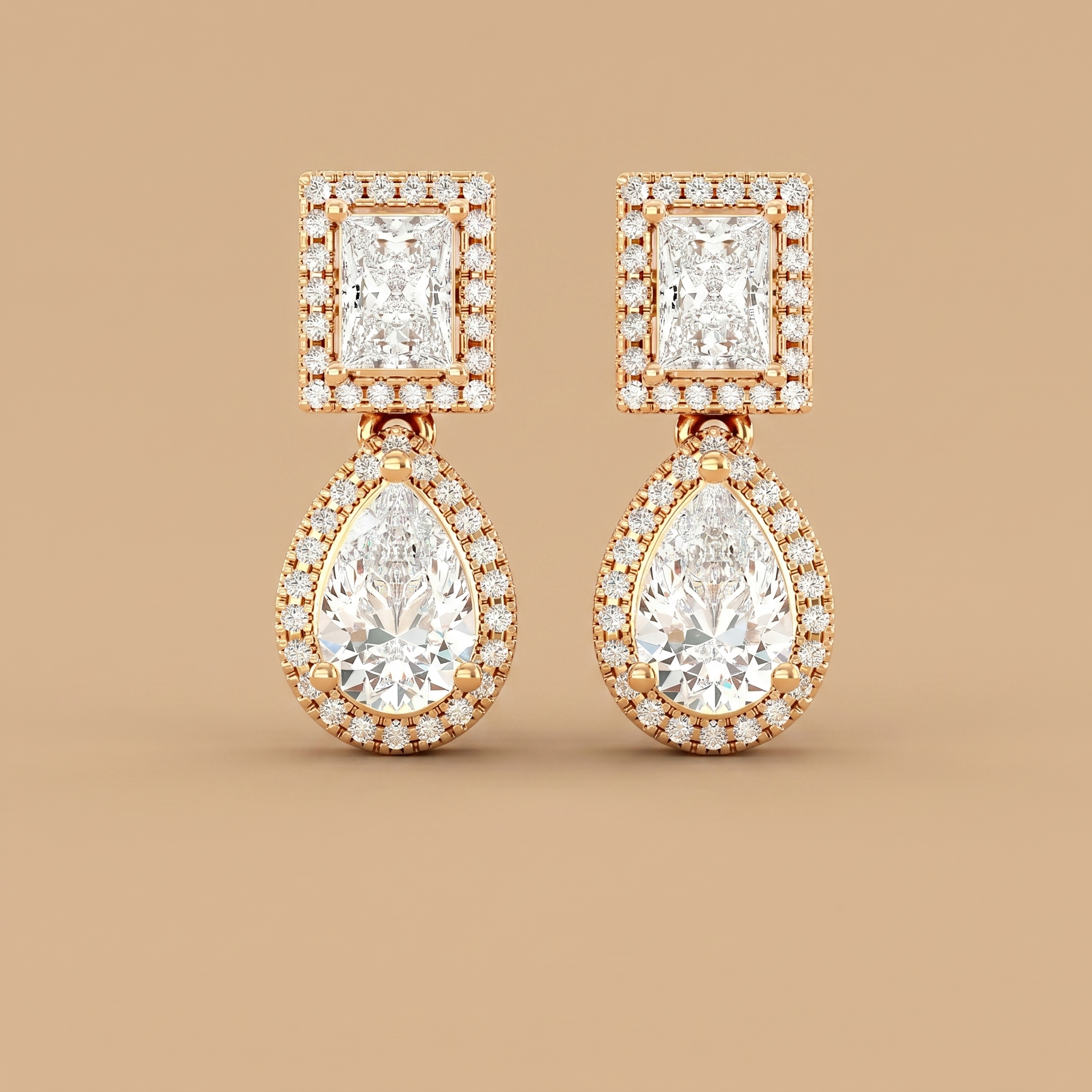 Royal Solitaire Drop Earrings