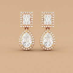 Royal Solitaire Drop Earrings
