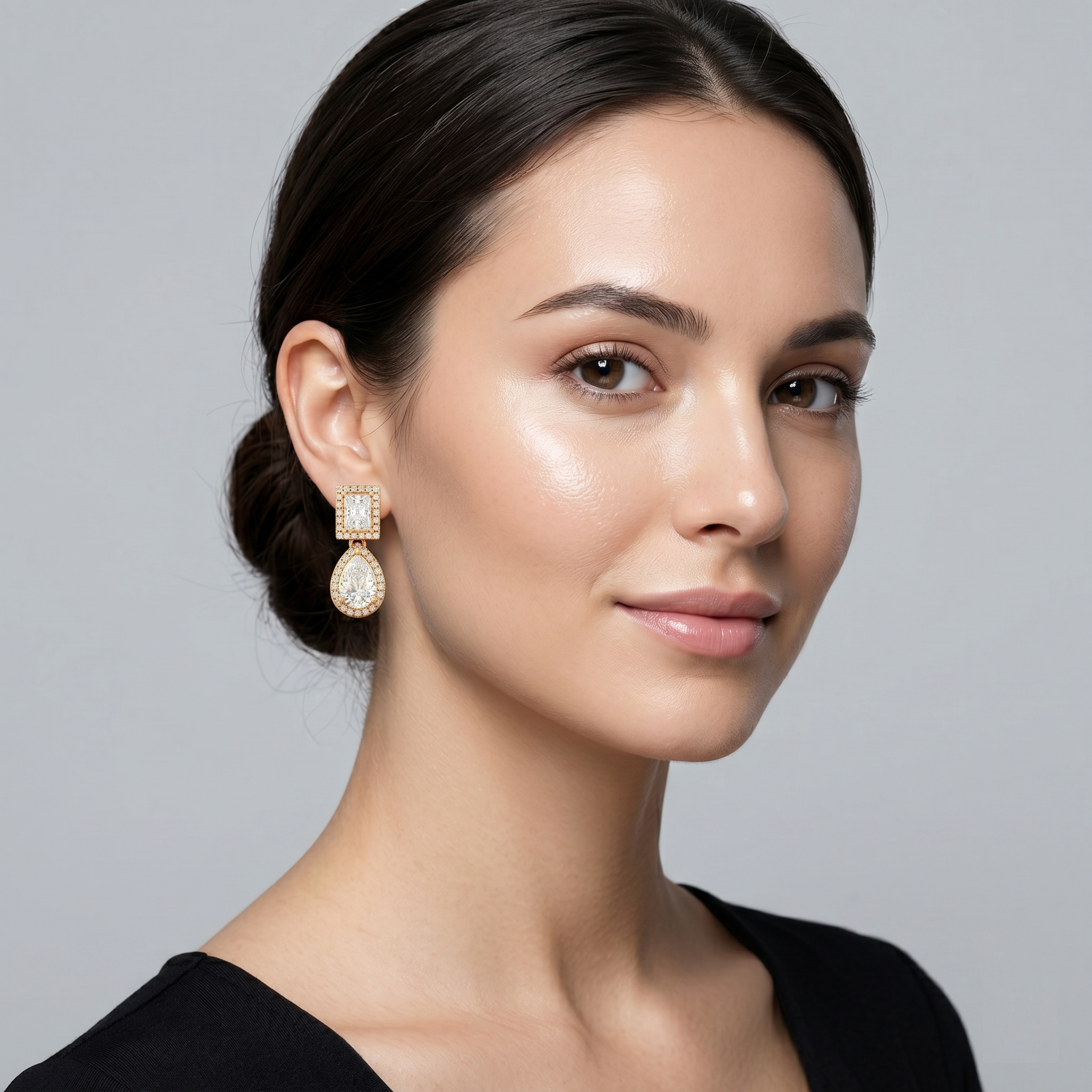 Royal Solitaire Drop Earrings