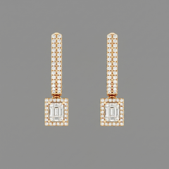 Stick & Square Earrings