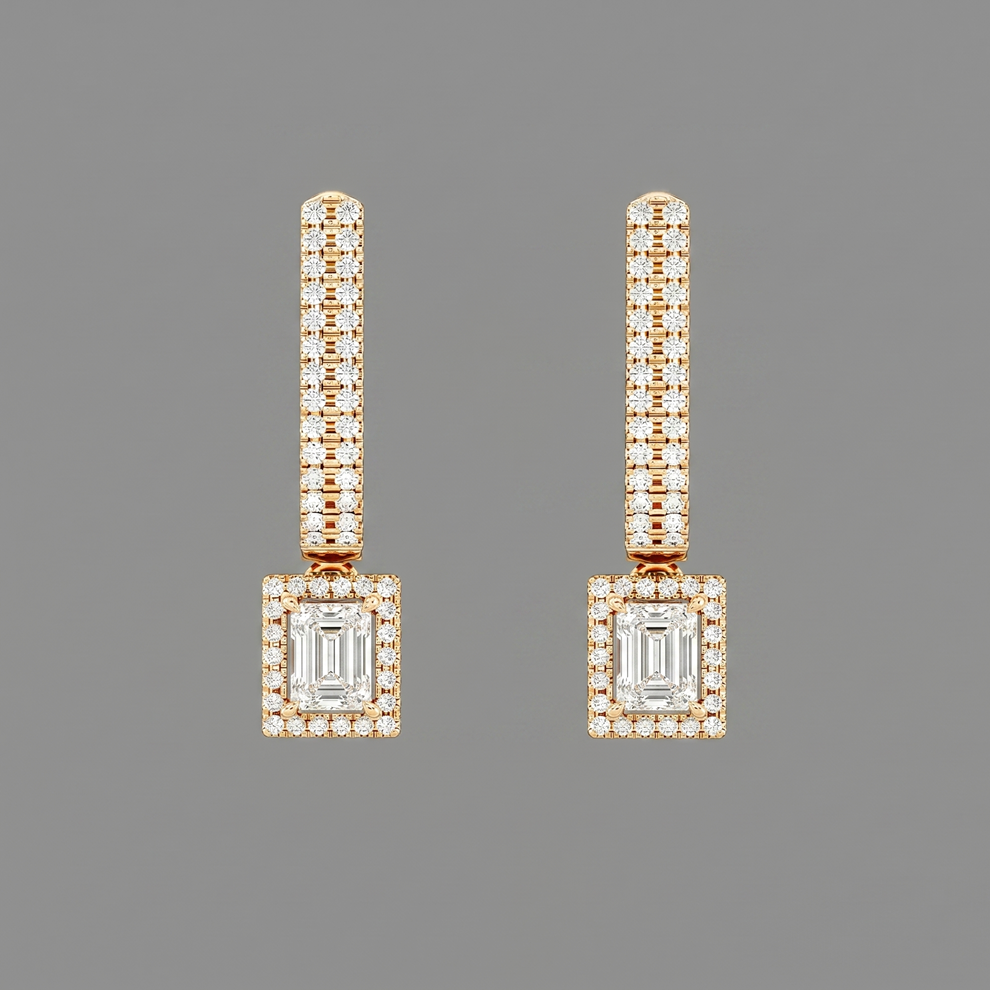 Stick & Square Earrings