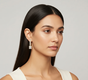 Stick & Square Earrings