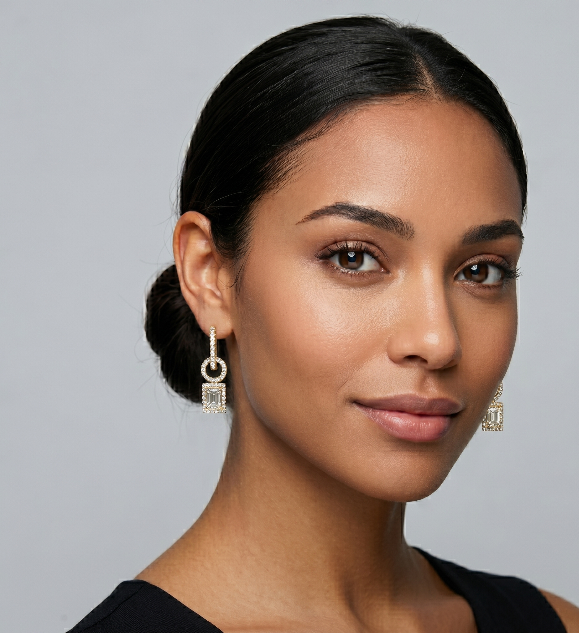 Open Frame Drop Earrings
