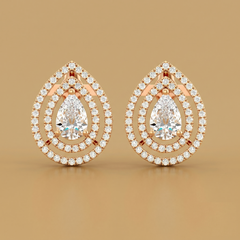 Solitaire Double Halo Studs
