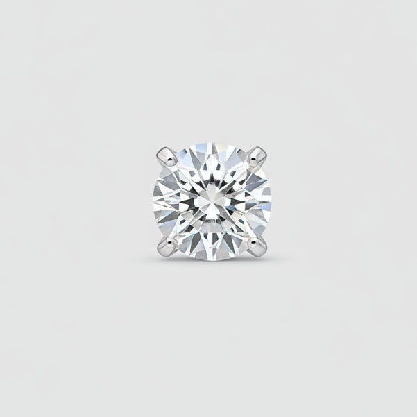 BIS-certified 1.6 ct lab-grown princess-cut diamond stud earrings for men