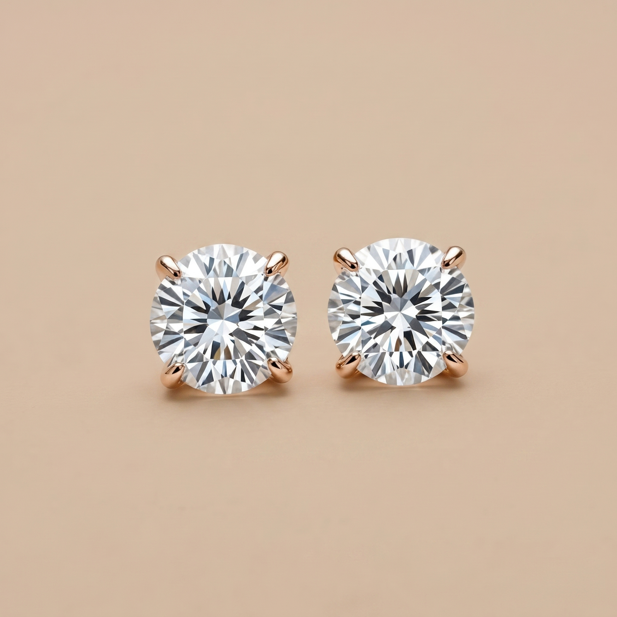 1-1ct Labgrown Round Diamond Solitaire Studs
