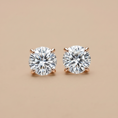 1-1ct Labgrown Round Diamond Solitaire Studs