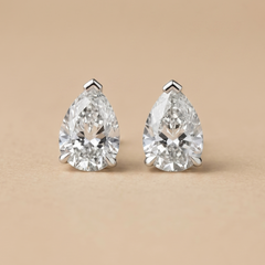 1.5-1.5ct Labgrown Drop Diamond Solitaire Studs