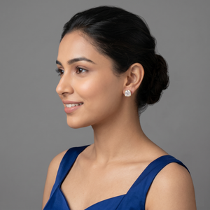 1-1ct Classic Cushion Solitaire Studs