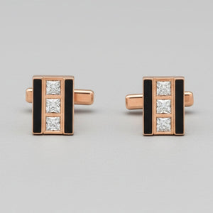 Black and Gold Shield Cufflinks