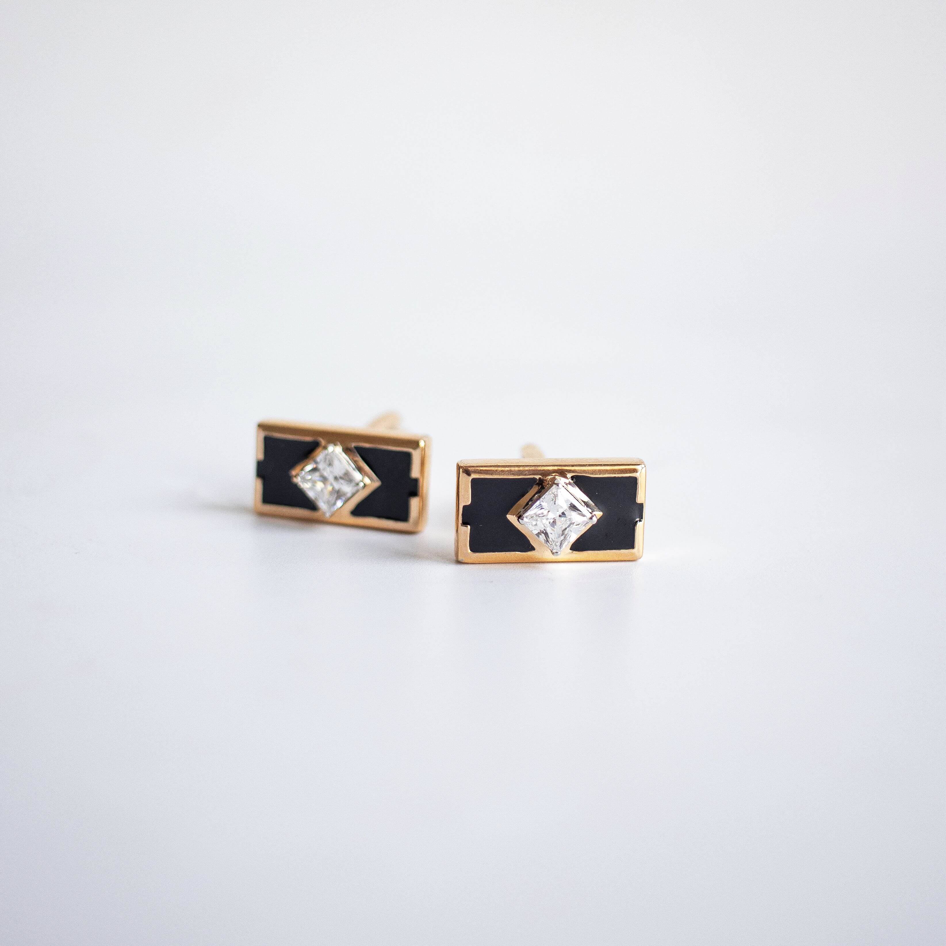 Diamond frame cufflinks