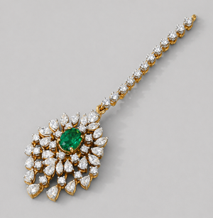 Solitaire Emerald Pear-Drop Mangtika