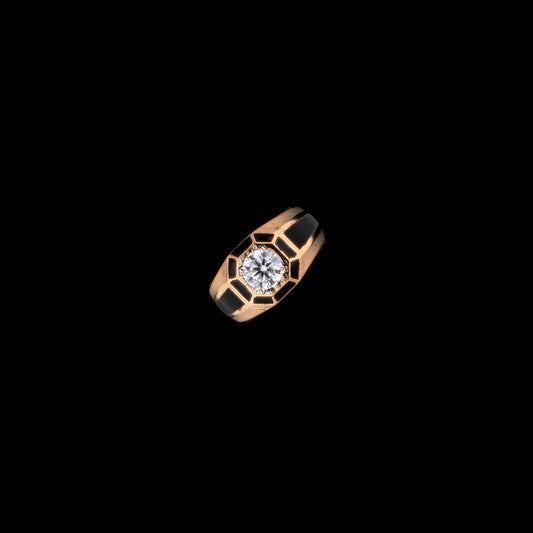 Black Stripe Statement ring