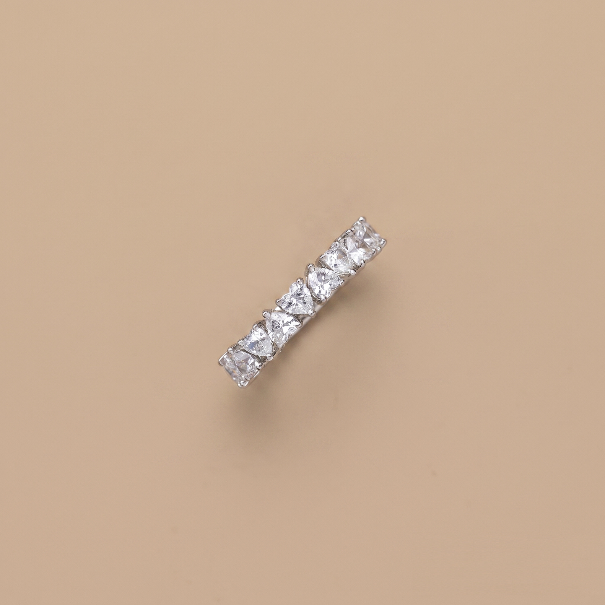 Heart half eternity band