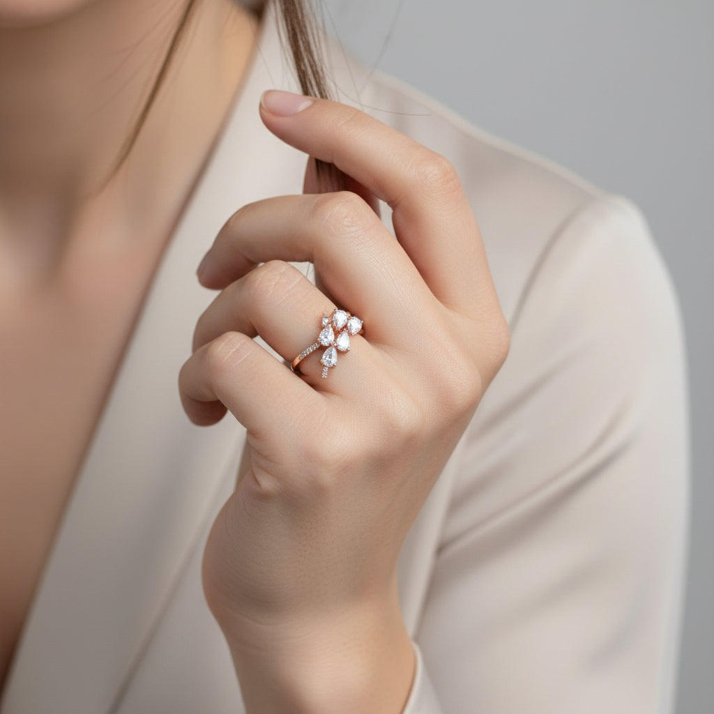 Frosted Flora Ring