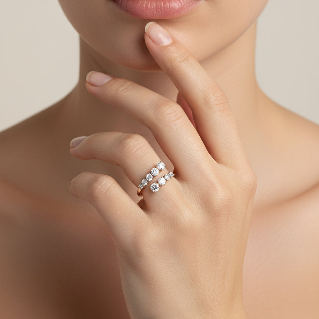 IGI-certified lab-grown diamond ring for women with refined sparkle