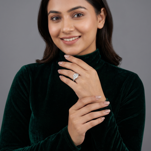 3ct Labgrown Emerald Three Stone Solitaire Ring