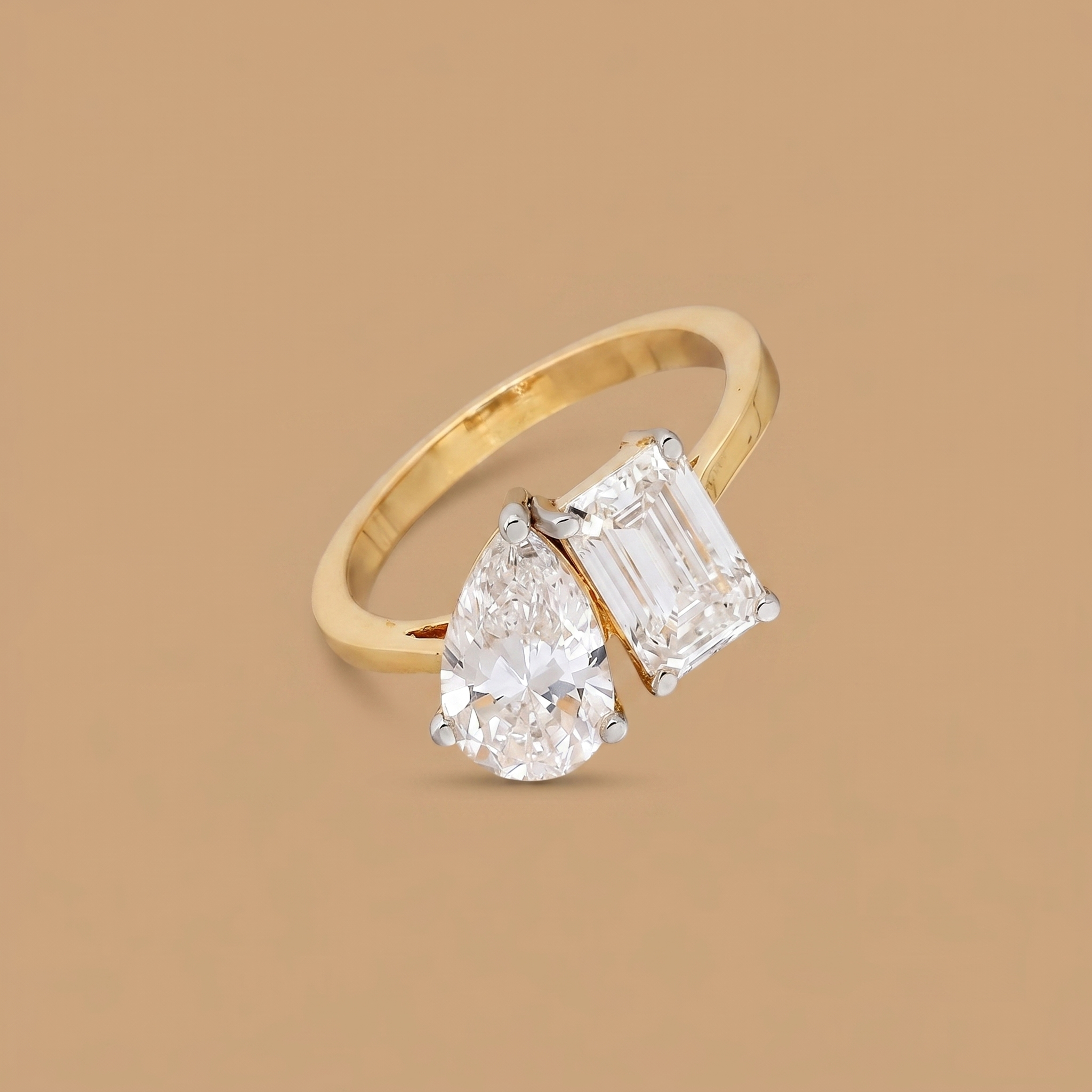 1ct Toi-Et-Moi Labgrown Solitaire Wedding Ring