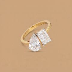 1ct Toi-Et-Moi Labgrown Solitaire Wedding Ring