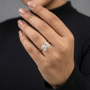 1ct Toi-Et-Moi Labgrown Solitaire Wedding Ring