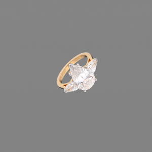 Delicate lab-grown solitaire diamond ring for women – gentle wings design