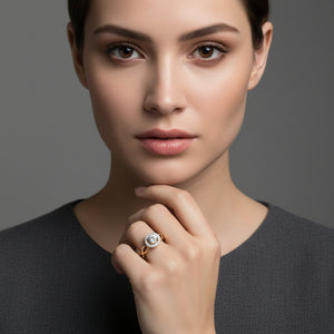 IGI-certified lab-grown diamond engagement ring for women – insured shipping