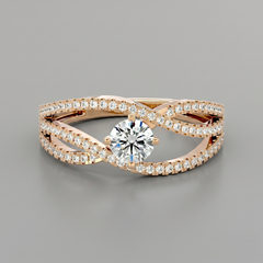 Crossover Pavé Ring