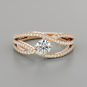 Crossover Pavé Ring