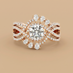 Solitaire Flourish Ring